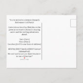 ゴルフの引退のためのシャム猫好き招待状 インビテーションポストカード (裏面)