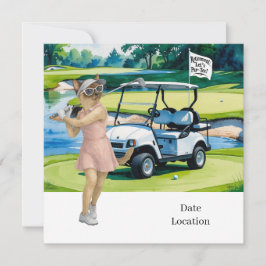 ゴルフの引退のためのシャム猫好き招待状 招待状