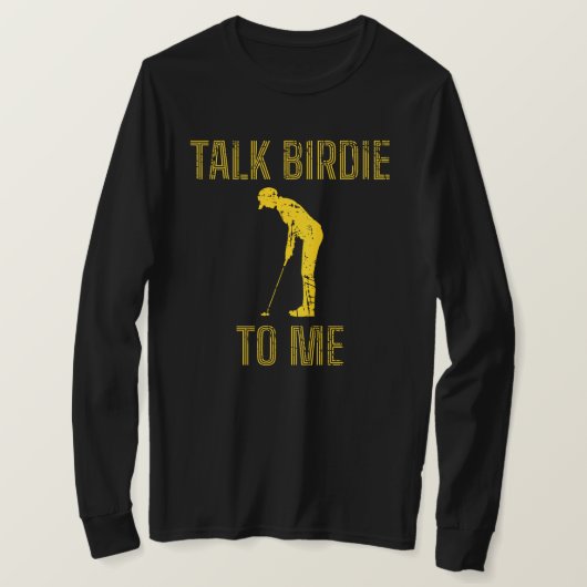 ゴルフの恋人にバーディおもしろいーを話す Tシャツ (デザイン正面)
