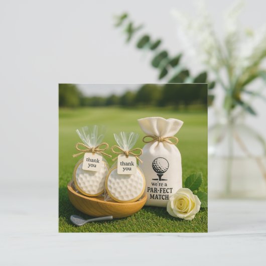 ゴルフの感謝カードとゴルフギフトの記念品 サンキューカード (スタンド正面)