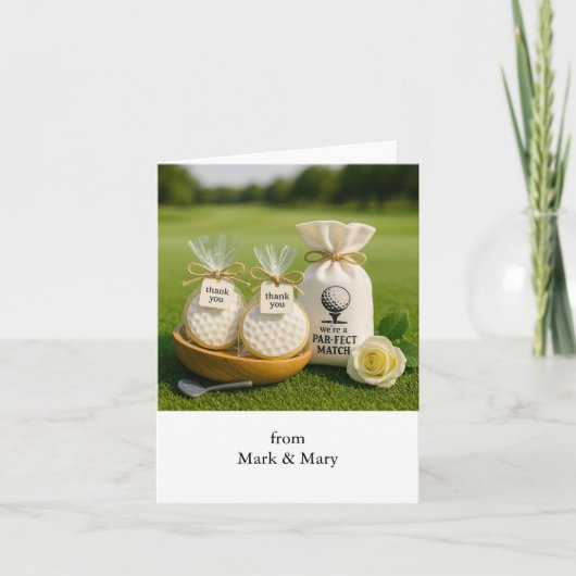 ゴルフの感謝カードとゴルフギフトの記念品 サンキューカード (正面)