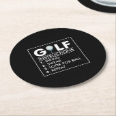 ゴルフの指示がスイングウエアルルックボールリピート ラウンドペーパーコースター (アングル)