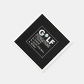 ゴルフの指示スイング誓ルックボールリピート スタンダードカクテルナプキン (角)