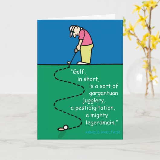 ゴルフの挨拶201809 カード (黄色い花)