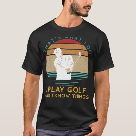ゴルフの教師:スウィングス&ウィティインサイトおもしろいTee for Tシャツ (正面)