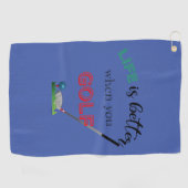 ゴルフの方が人生カスタムだクール ゴルフタオル (横)