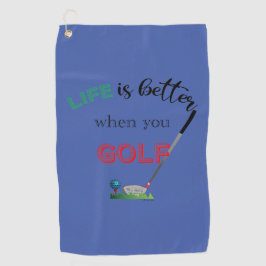 ゴルフの方が人生カスタムだクール ゴルフタオル