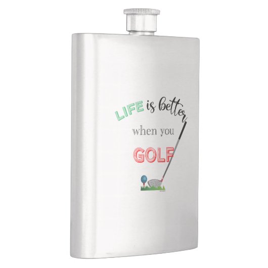 ゴルフの方が人生クールは良い フラスク (右)