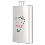 ゴルフの方が人生クールは良い フラスク (左)