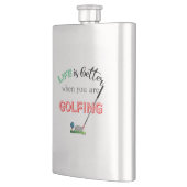 ゴルフの方が遊人生よクール。 フラスク (左)