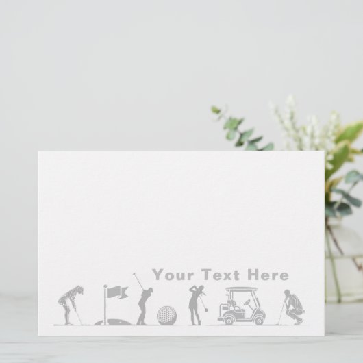 ゴルフの旅:T型からGreen型 便箋 (スタンド正面)