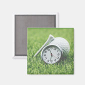 ゴルフの時間はゴルフの時間であるゴルフボールとティー マグネット (正面/裏面)