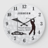 ゴルフの時間は常にある ラージ壁時計 (正面)