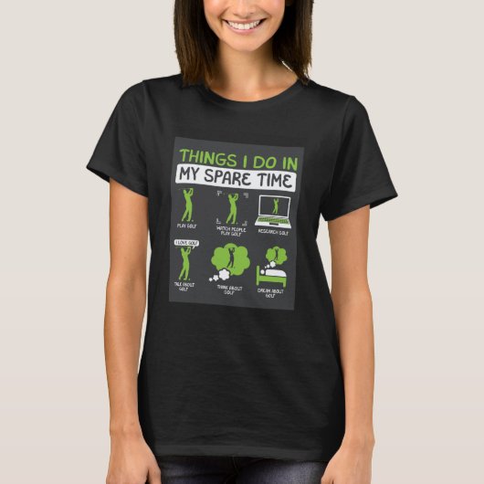 ゴルフの暇な時にやること Tシャツ (正面)