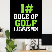 ゴルフの最初のルール ポスター (ホームオフィス)