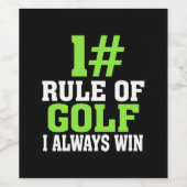 ゴルフの最初のルール ワインラベル (シングルラベル)