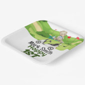 ゴルフの最初の誕生日1歳のゴルファーとカート ペーパープレート (傾斜あり)