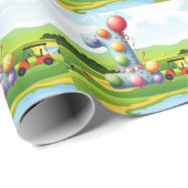 ゴルフの最初の誕生日1歳のゴルファーとカート ラッピングペーパー (ロールコーナー)