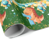 ゴルフの最初の誕生日1歳のゴルファーとカート ラッピングペーパー (ロールコーナー)