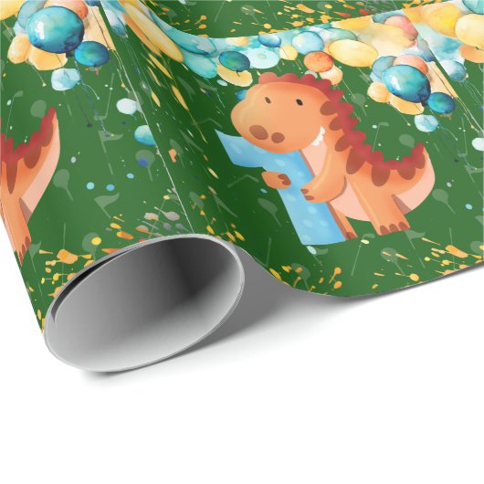 ゴルフの最初の誕生日1歳のゴルファーとカート ラッピングペーパー (ロールコーナー)