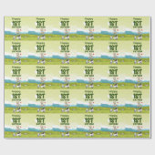 ゴルフの最初の誕生日1歳のゴルファーとカート ラッピングペーパー (フラット)