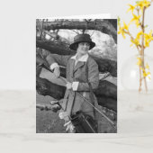 ゴルフの服装の女性のスタイル、1900年代初頭 カード (黄色い花)