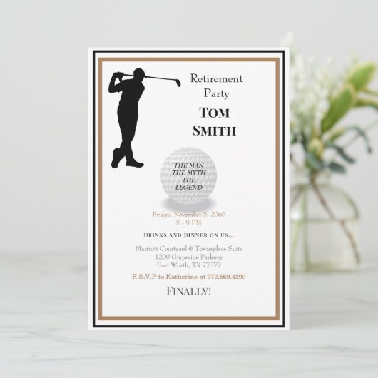 ゴルフの未来の引退パーティーII 招待状 (スタンド正面)