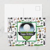 ゴルフの楽しい誕生日ポストカード ポストカード (正面/裏面)