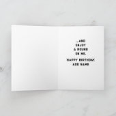 ゴルフの楽しい誕生日 カード (内部)