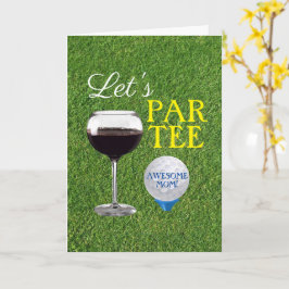 ゴルフの母の日グリーティングカード Let's PAR TEE カード