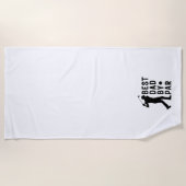 ゴルフの父おもしろいゴルファー最高のパパバイパルゴルフ ビーチタオル (正面)