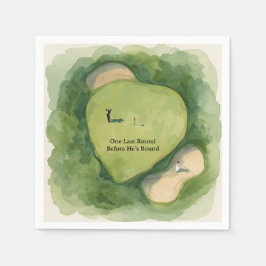 ゴルフの独身パーティーのゴルファーコースでのひととき スタンダードカクテルナプキン