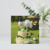 ゴルフの祝福　ゴルファーの新婦と新郎へ (スタンド正面)