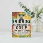 ゴルフの神秘 – ヴィンテおもしろいージ広告 ポストカード (スタンド正面)