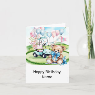 ゴルフの第1の誕生日1年ゴルファーの番号 カード