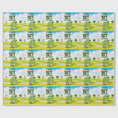 ゴルフの第1の誕生日1年ゴルファーの番号 ラッピングペーパー (フラット)