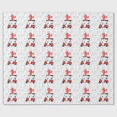 ゴルフの第1の誕生日1年ゴルファーの番号 ラッピングペーパー (フラット)