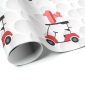 ゴルフの第1の誕生日1年ゴルファーの番号 ラッピングペーパー (ロールコーナー)