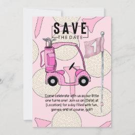 ゴルフの第1の誕生日1年ゴルファーの番号 招待状