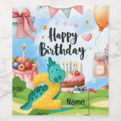 ゴルフの第2の誕生日テーマ子供のゴルファーパーティー ワインラベル (シングルラベル)