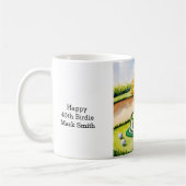 ゴルフの第40回誕生日プレゼント名付き コーヒーマグカップ (左)