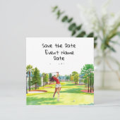 ゴルフの節約日付パーティー 女性ゴルファーパーティー 招待状 (スタンド正面)