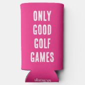 「ゴルフの良いゲームだけね」 おもしろい引用文。マゼンタ スリム缶クーラー (裏面)