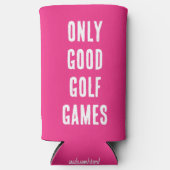 「ゴルフの良いゲームだけね」 おもしろい引用文。マゼンタ スリム缶クーラー (正面)