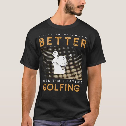 ゴルフの良さ:ティータイムはLのために勝利 Tシャツ (正面)
