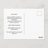 ゴルフの花嫁のためのゴルファー女性がゴルフを楽しむ ポストカード (裏面)