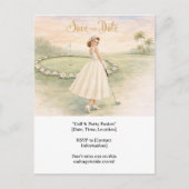 ゴルフの花嫁のためのゴルファー女性がゴルフを楽しむ ポストカード (正面)