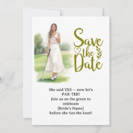 ゴルフの花嫁の女ゴルファーはゴルフをしている 招待状