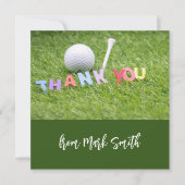 ゴルフの言葉とボールゴルファーに感謝 サンキューカード (正面)