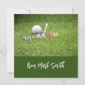 ゴルフの言葉とボールゴルファーに感謝 サンキューカード (正面)